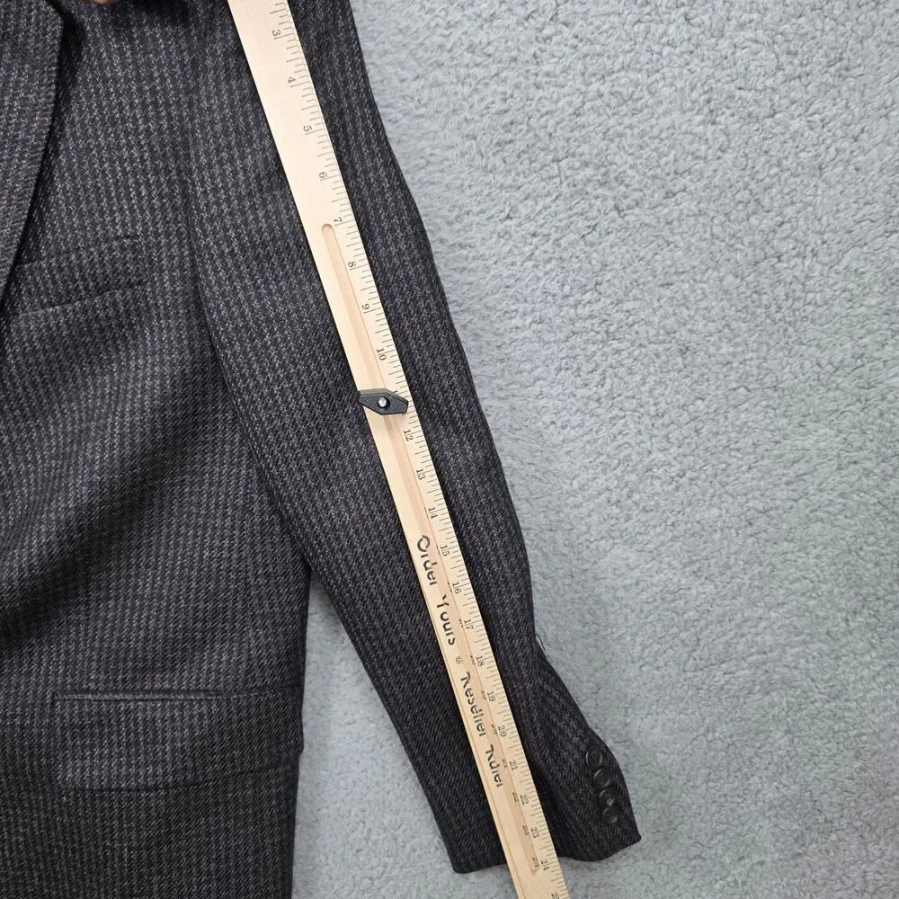 Chaps Ralph Lauren Gray Herringbone 100% Wool Blazer Jacket Sport Coat Sz 42R